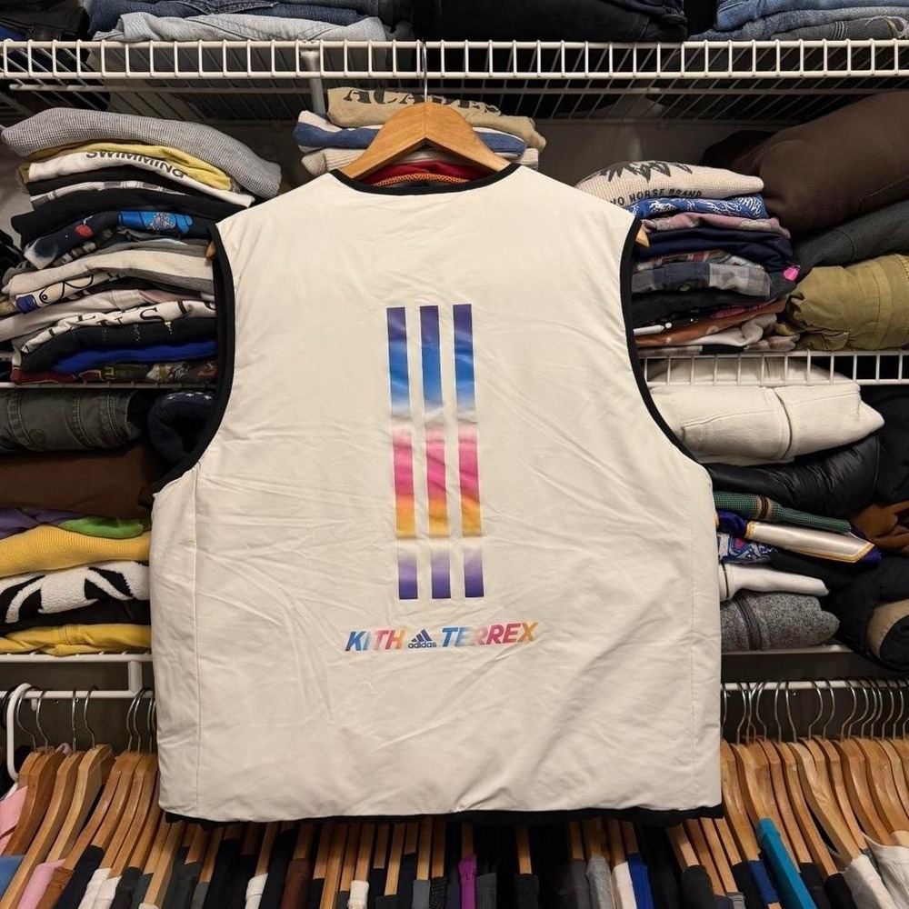 Kith X Adidas Terrex Reversible Down Puffer Vest | Mint Condition Size Medium - Picture 2 of 8